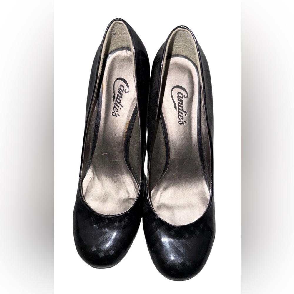 Candie's Glossy Black Heels